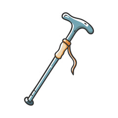 walking stick hiking icon, walking stick hiking vector illustration-simple illustration of walking stick hiking, perfect for walking stick hiking logos and icons