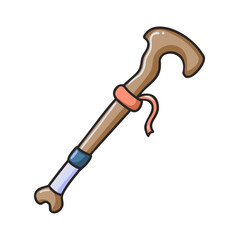 walking stick hiking icon, walking stick hiking vector illustration-simple illustration of walking stick hiking, perfect for walking stick hiking logos and icons