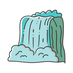 waterfall icon, waterfall vector illustration-simple illustration of waterfall, perfect for waterfall logos and icons