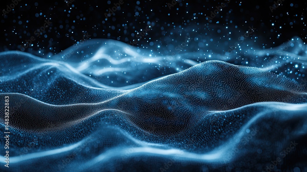 Wall mural big data & ai flow: neural networks, analytics, and machine learning for future innovation.