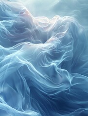 Obraz premium abstract background with soft blue gradients, smooth texture, minimalist style, soft ambient lighting, cool blue and white tones, centered composition with negative space around