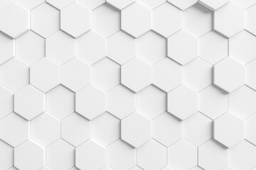 Naklejka premium White hexagon tiles background, yellow tulips in full bloom.