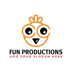 fun film production logo design vector