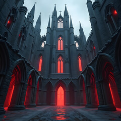 An enchanted forest where the trees are made of glass and their branches glow with bioluminescence, casting vibrant hues of blue and green across a mist-covered path 
