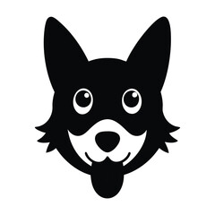 Dog head vector 