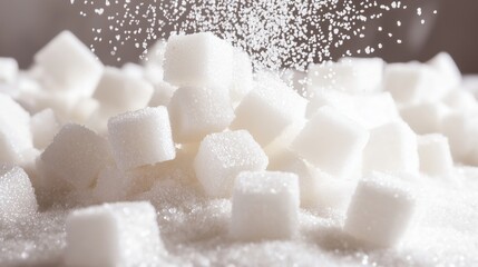 Close-up of sweet sugar cubes