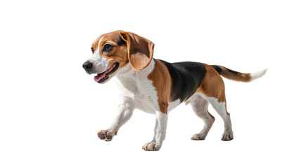 Dog Beagle Playing In The Grass Outdoors