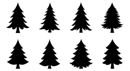 Obraz premium Evergreen Silhouettes AI Generated