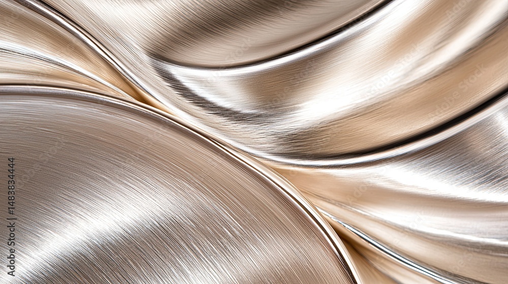Poster abstract metallic swirls elegant design texture