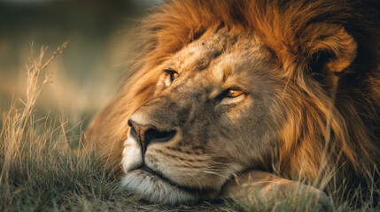 Naklejka premium portrait of a lion