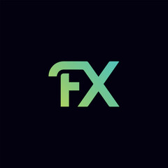 Fototapeta premium letters fx text logo design vector