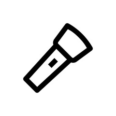 Illustration of a flashlight with a rectangular head and a switch on its cylindrical body design tool