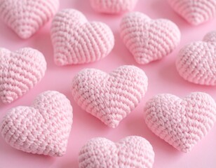 Obraz premium Pattern crochet love Generative AI