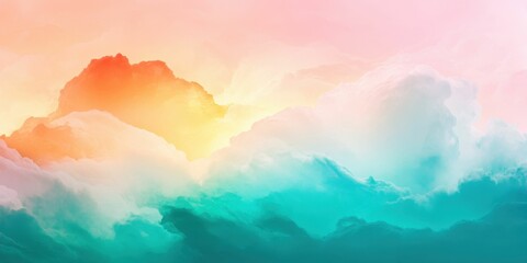 abstract background with cloudy patterns in soft pastel hues, natural gradients, calming and smooth, modern minimalism