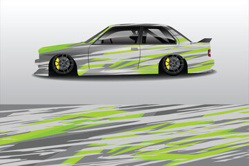 Obraz premium Custom car design with vibrant graphics on display