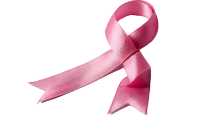 Breast Cancer Awareness Pink Ribbon Symbolizes Hope and Support While Promoting Research and Early Detection for Prevention and Treatment Efforts Worldwide.  Transparent background. Pink October.