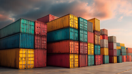 Fototapeta premium container cargo freight ship