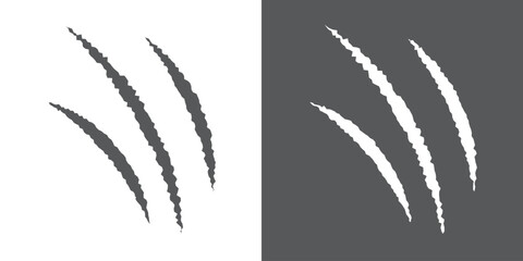 animal Claw scratches mark set. Cat tiger scratches signs