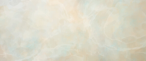 Vector watercolor art background. Old paper. Beige watercolor texture for cards or banner. Pastel color watercolor banner. Stucco. Wall. Brushstrokes and splashes. Painted template for design.
