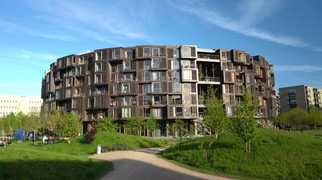 Copenhagen, Denmark - May 06, 2025: Tietgenkollegiet (The Tietgen Residence Hall, designed by Lundgaard and Tranberg), an award-wining student residence