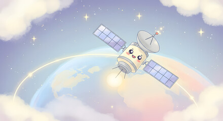 Adorable Satellite Over Earth
