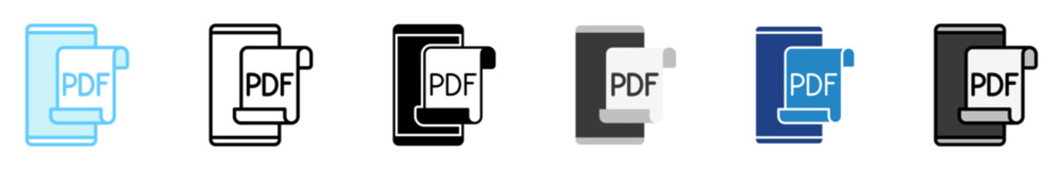 E-book multi style, mini illustration icon set. outline, flat, glyph, line color. vector for UI, UX, app, web, digital or print, related to international literacy days, education.