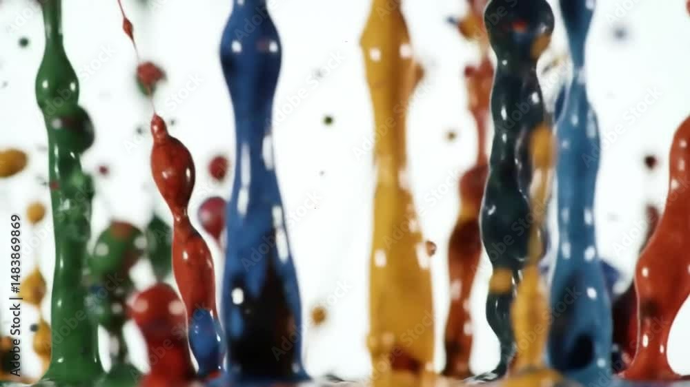 Poster vibrant color bursts and splashes creating an abstract visual display