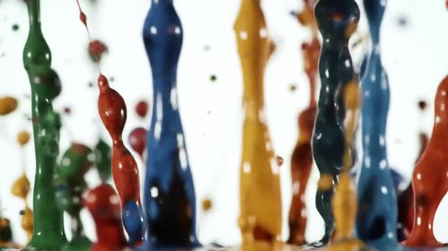 Vibrant Color Bursts And Splashes Creating An Abstract Visual Display