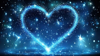 Celestial Heart: A Magical Night Sky Heart