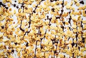 A table topped with lots of cookies and chocolate.