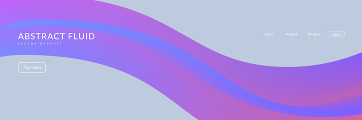 3d Gradient Shape. Beautiful Abstract Liquid Fluid Background. Color Design For Creative Bg. Dynamic Digital Flow In A Modern Colourful Vector Curve. Blue And Purple 3d Gradient Shape.