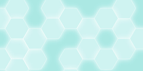 Fototapeta premium Abstract blue Hexagon Technology Background. Abstract blue Hexagon Medical Background. 