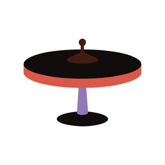 lazy Susan furniture vector art on white background