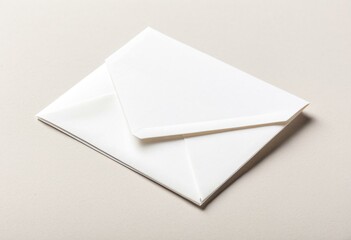 A white envelope on a gray surface.