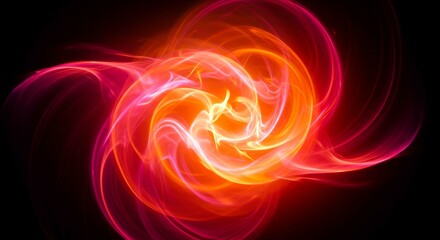 Abstract swirling fiery energy red orange light plasma vortex dynamic motion background