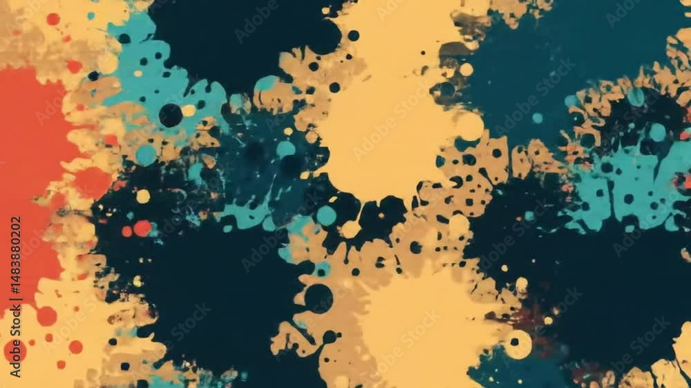 Aufkleber fluidity of colorful splashes creates a visually captivating abstract background