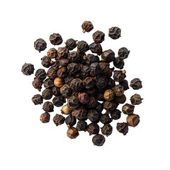 Obraz premium black pepper on white background