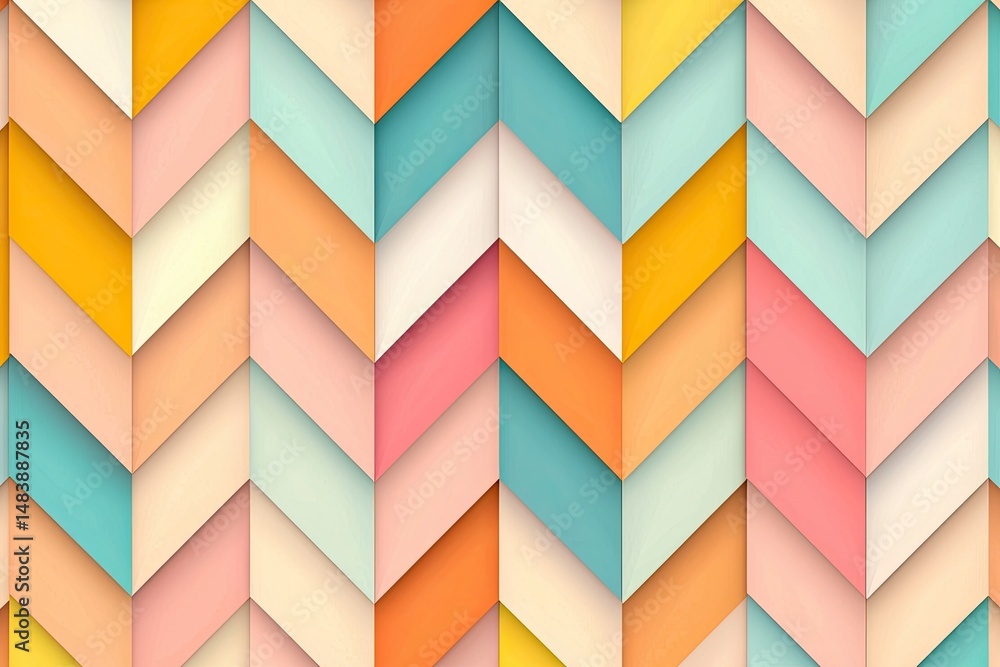 Poster abstract pastel chevron pattern background design