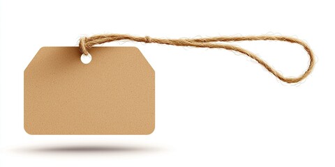Blank Brown Paper Tag with Twine String