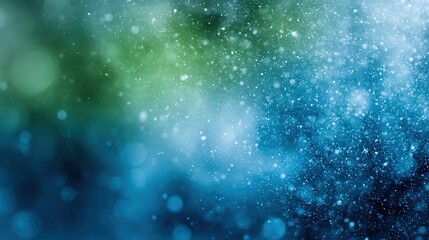 Obraz premium Abstract blue and green bokeh with sparkling light.