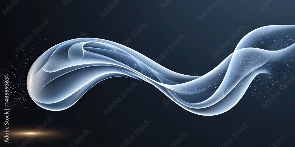 Aufkleber abstract wave design showing fluid motion and light