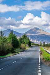 View of Ben More from Road A85, Crianlarich, Scotland, UK