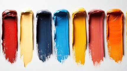 Colorful paint strokes