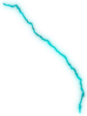 Wavy turquoise abstract shape is isolated.