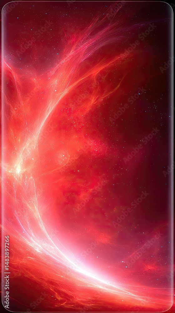Poster framing a vibrant cosmic flame art for a game or decorative use