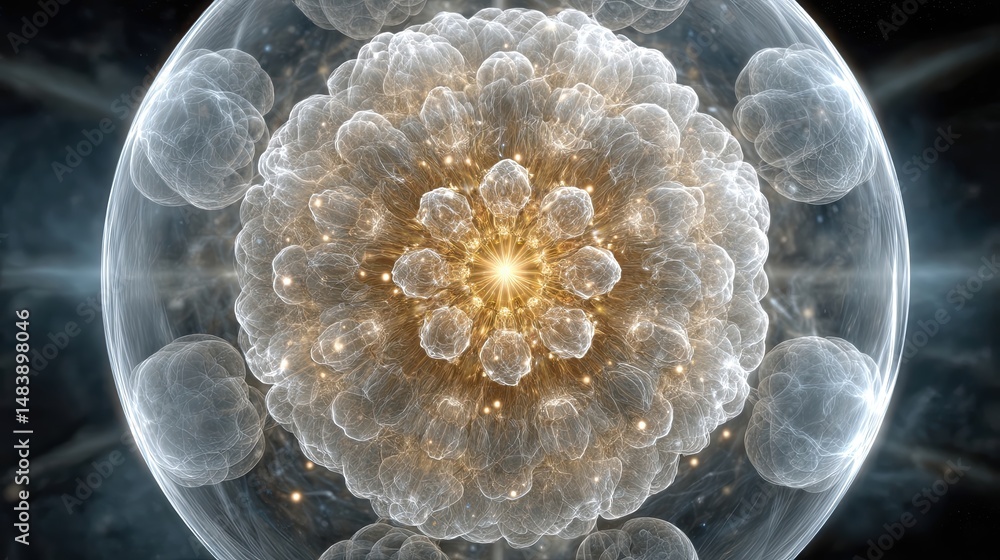 Poster Visualizing the Quantum World With Detailed Atomic and Subatomic Structures