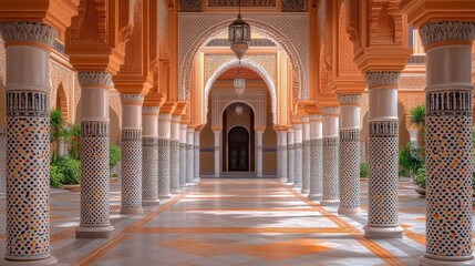 Ornate colonnaded walkway