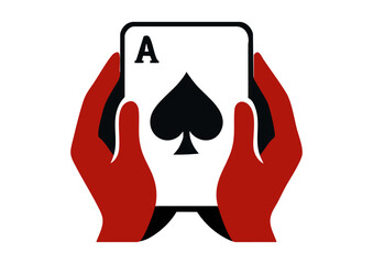 Ace negative space logo design. creative typography monogram vector