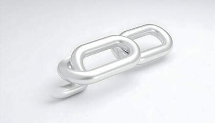 Interlocked Chrome Links: A Modern Minimalist Visual of Connection and Unity