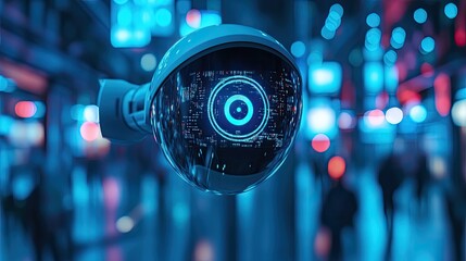 Cyber Scan Concept, Digital Security Technology, High-Tech Analysis for Protection Systems